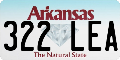 AR license plate 322LEA