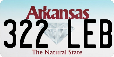 AR license plate 322LEB