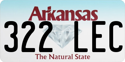 AR license plate 322LEC
