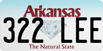 AR license plate 322LEE
