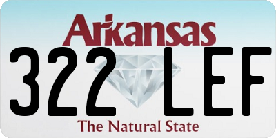 AR license plate 322LEF