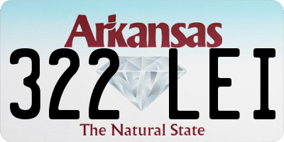 AR license plate 322LEI