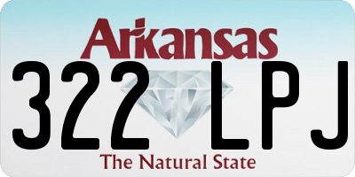 AR license plate 322LPJ