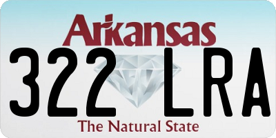 AR license plate 322LRA