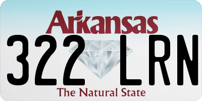 AR license plate 322LRN