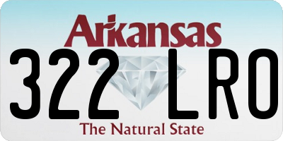 AR license plate 322LRO