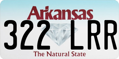 AR license plate 322LRR