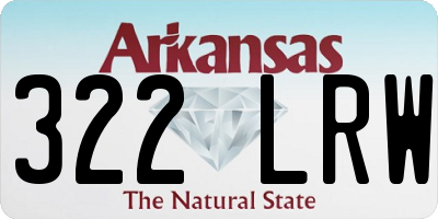 AR license plate 322LRW