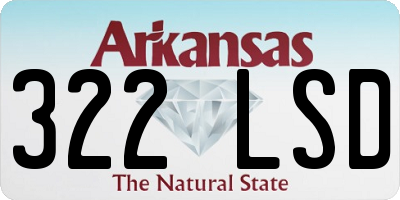 AR license plate 322LSD