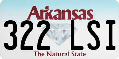 AR license plate 322LSI