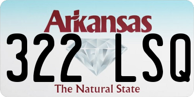 AR license plate 322LSQ