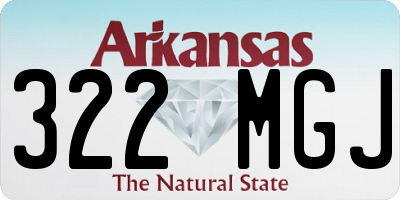 AR license plate 322MGJ
