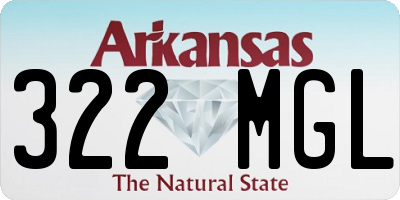 AR license plate 322MGL