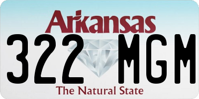 AR license plate 322MGM