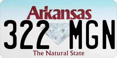 AR license plate 322MGN