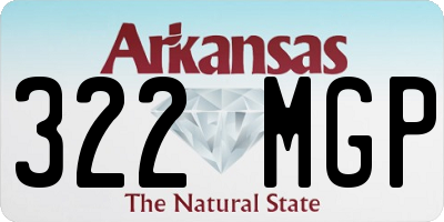 AR license plate 322MGP
