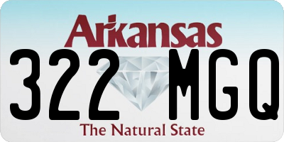 AR license plate 322MGQ
