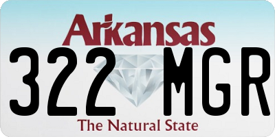 AR license plate 322MGR