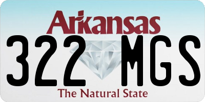 AR license plate 322MGS