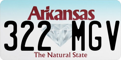 AR license plate 322MGV