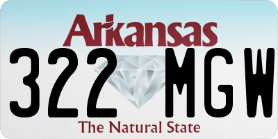 AR license plate 322MGW