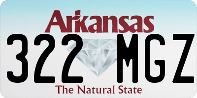 AR license plate 322MGZ