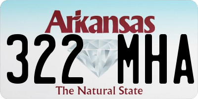 AR license plate 322MHA