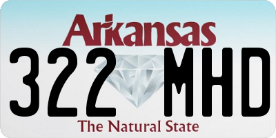 AR license plate 322MHD