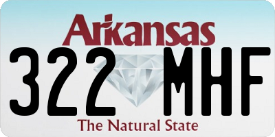 AR license plate 322MHF