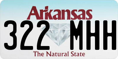 AR license plate 322MHH