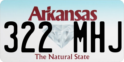 AR license plate 322MHJ