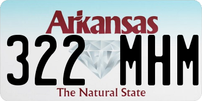 AR license plate 322MHM