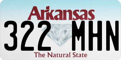 AR license plate 322MHN