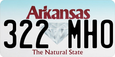 AR license plate 322MHO