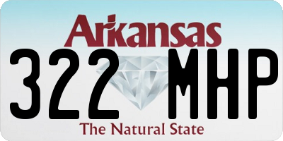 AR license plate 322MHP