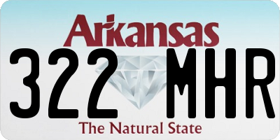 AR license plate 322MHR