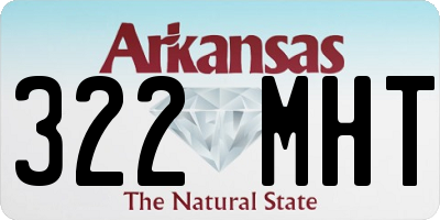 AR license plate 322MHT