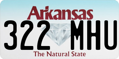 AR license plate 322MHU