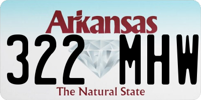 AR license plate 322MHW