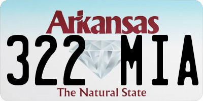 AR license plate 322MIA