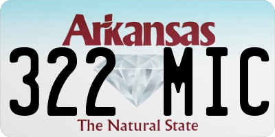 AR license plate 322MIC