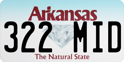 AR license plate 322MID