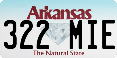 AR license plate 322MIE