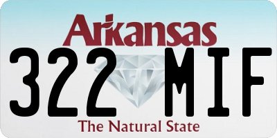 AR license plate 322MIF