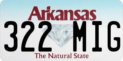 AR license plate 322MIG