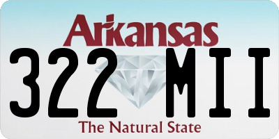 AR license plate 322MII