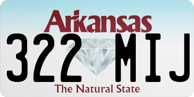 AR license plate 322MIJ