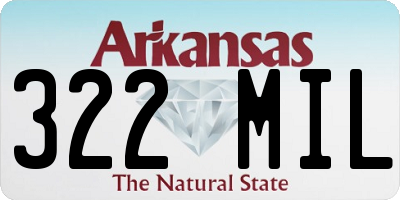 AR license plate 322MIL
