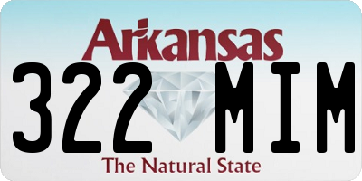 AR license plate 322MIM