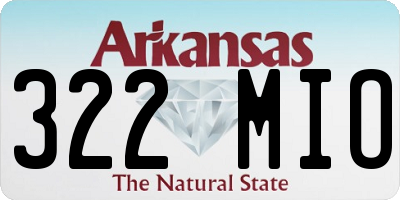 AR license plate 322MIO